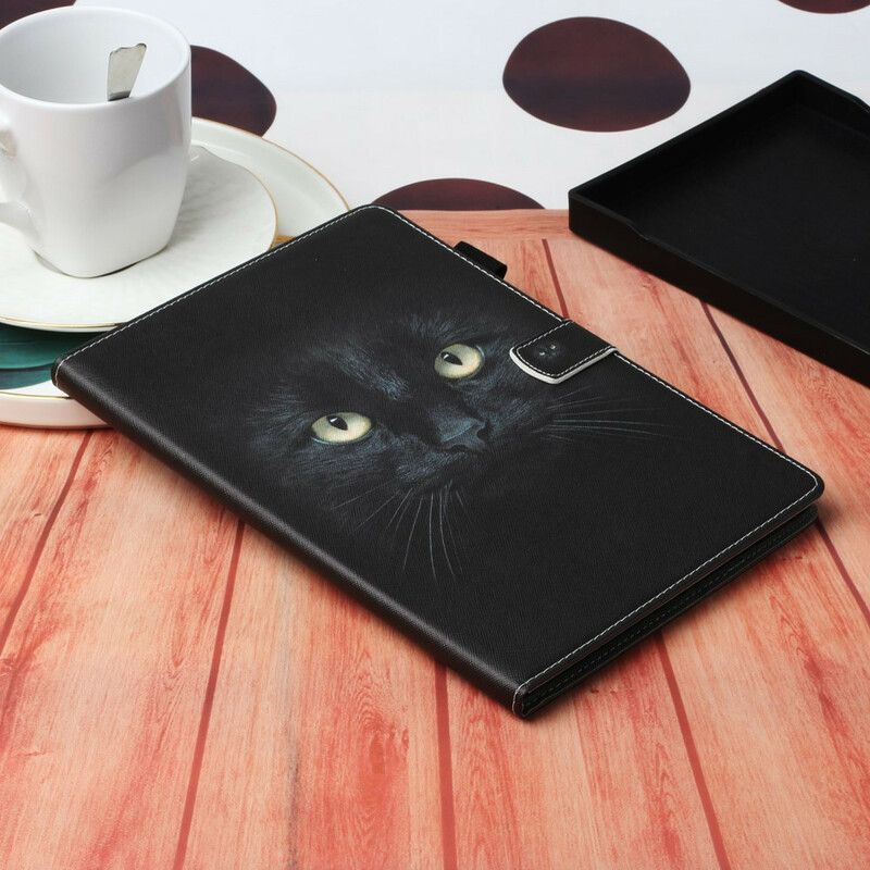 Flip Kotelot Samsung Galaxy Tab A7 Lite Black Cat Eyes Suojakuori