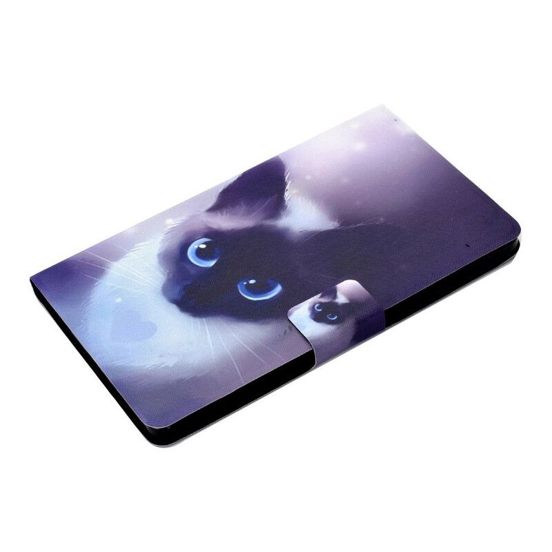 Flip Kotelot Samsung Galaxy Tab A7 Lite Blue Eyes Cat