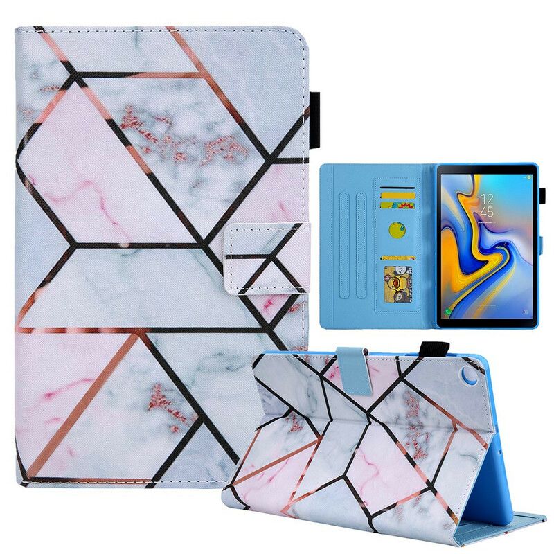 Flip Kotelot Samsung Galaxy Tab A7 Lite Geometrinen Marmori