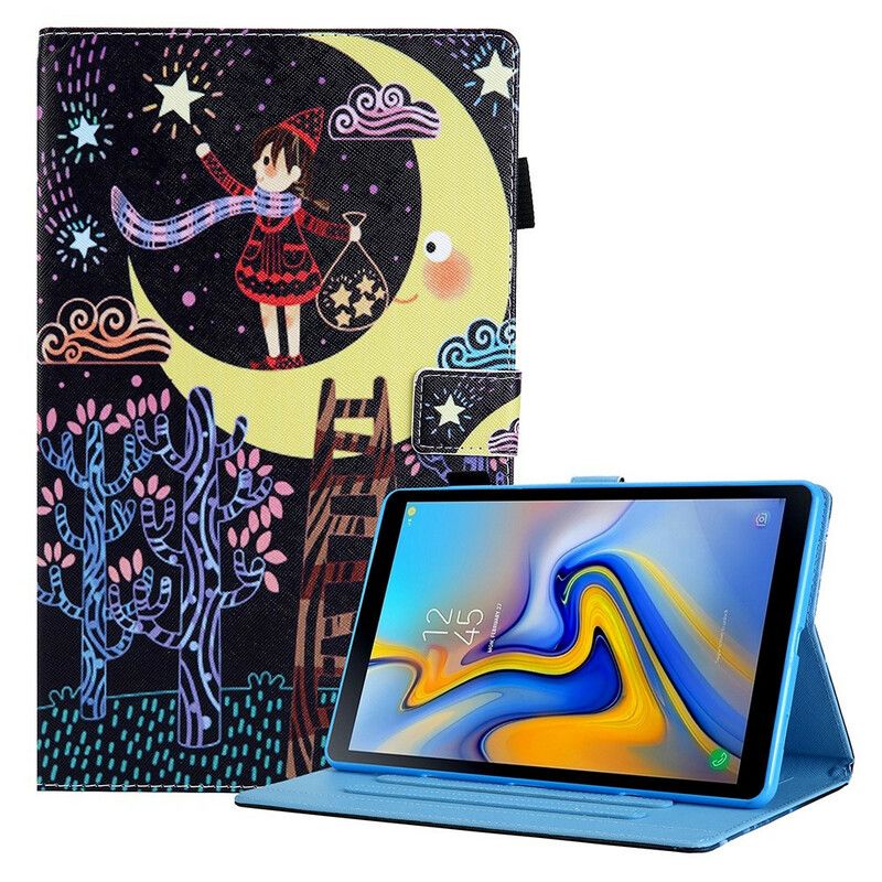 Flip Kotelot Samsung Galaxy Tab A7 Lite Little Girl In The Moon