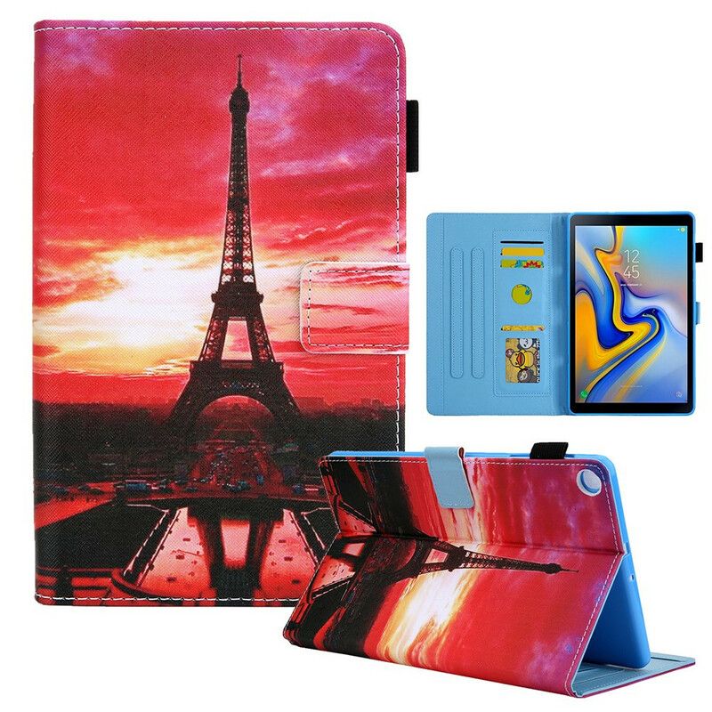 Flip Kotelot Samsung Galaxy Tab A7 Lite Sunset Eiffel Tower