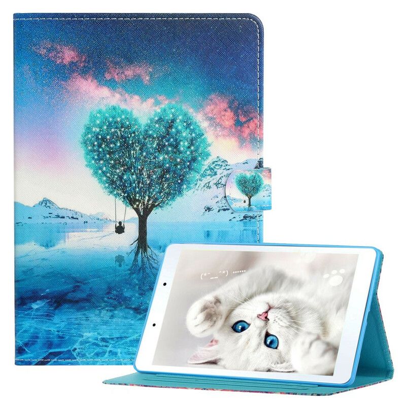 Flip Kotelot Samsung Galaxy Tab A7 Lite Tree Heart Suojakuori