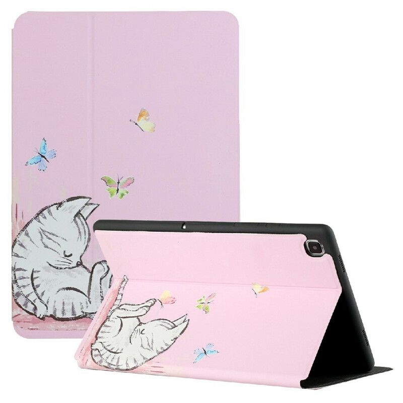 Smart Case Samsung Galaxy Tab A7 Lite Two Panel Sleeping Kitten