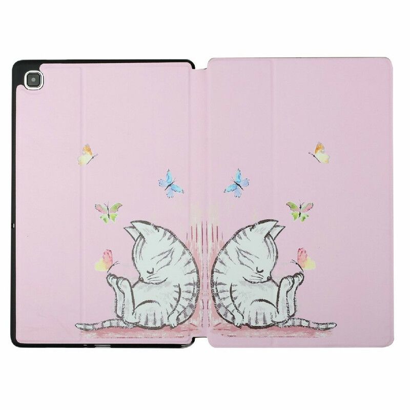 Smart Case Samsung Galaxy Tab A7 Lite Two Panel Sleeping Kitten