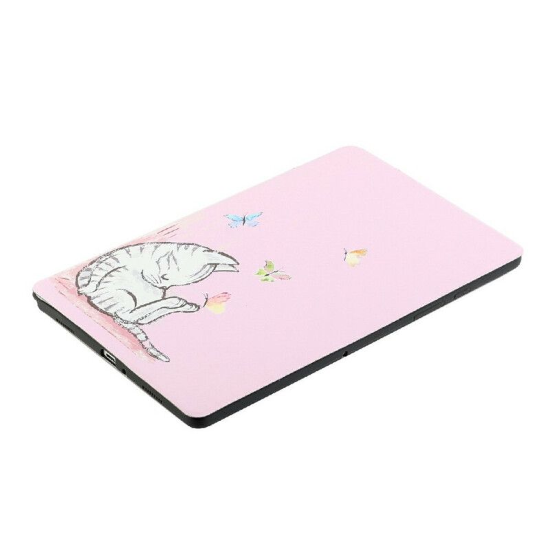 Smart Case Samsung Galaxy Tab A7 Lite Two Panel Sleeping Kitten