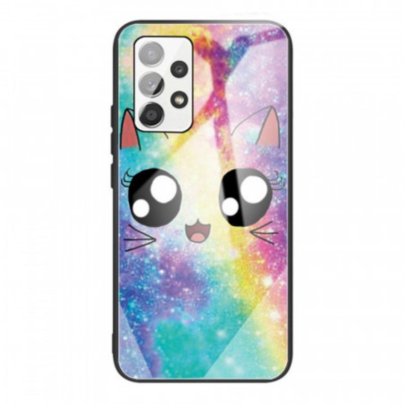 Case Samsung Galaxy A53 5G Karkaistu Lasi Cat