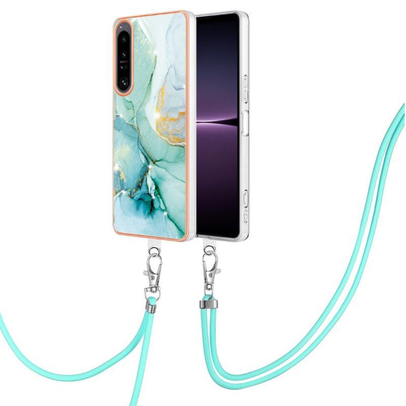 Case Sony Xperia 1 IV Kiristysnyörillä Marmorijohdolla