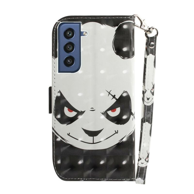 Flip Kotelot Samsung Galaxy S21 Fe Angry Panda Strappy