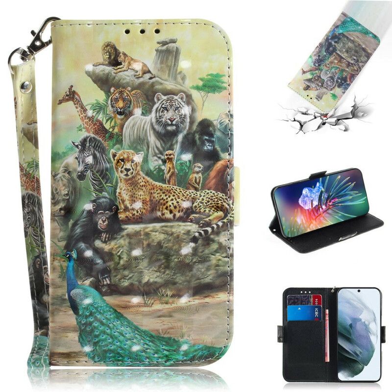 Flip Kotelot Samsung Galaxy S21 Fe Animal Safari Stringit