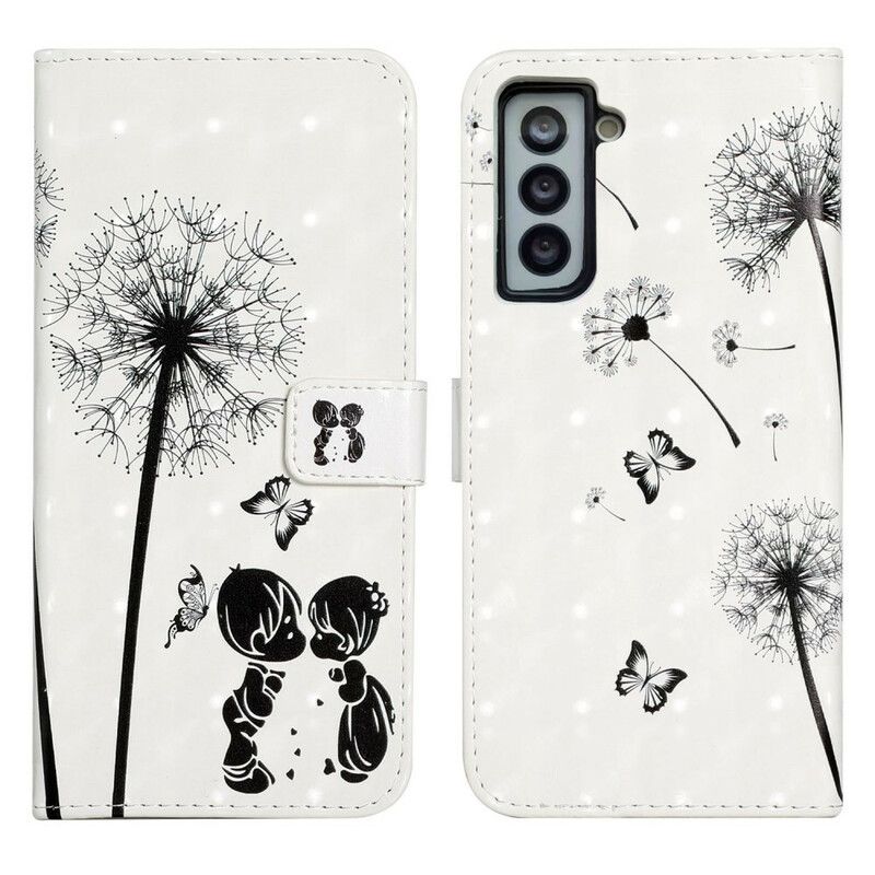 Flip Kotelot Samsung Galaxy S21 Fe Baby Love Dandelion Suojakuori