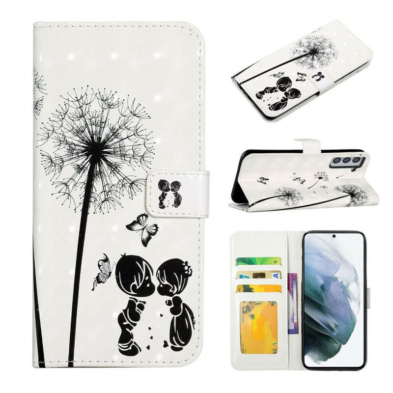 Flip Kotelot Samsung Galaxy S21 Fe Baby Love Dandelion Suojakuori