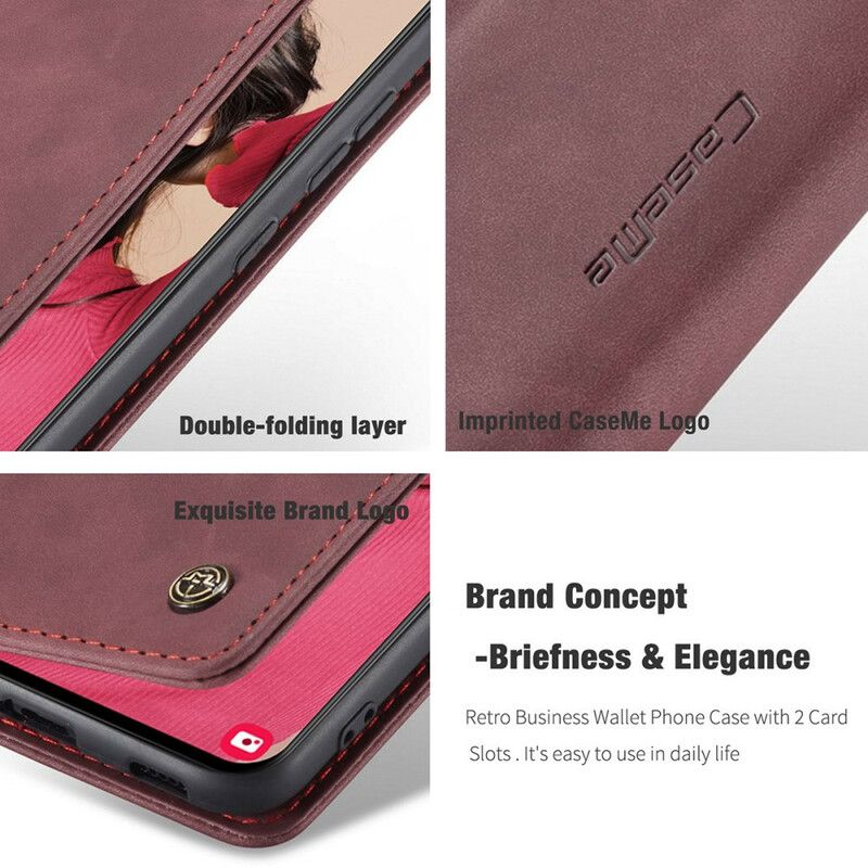 Flip Kotelot Samsung Galaxy S21 Fe Caseme Faux Leather Suojakuori