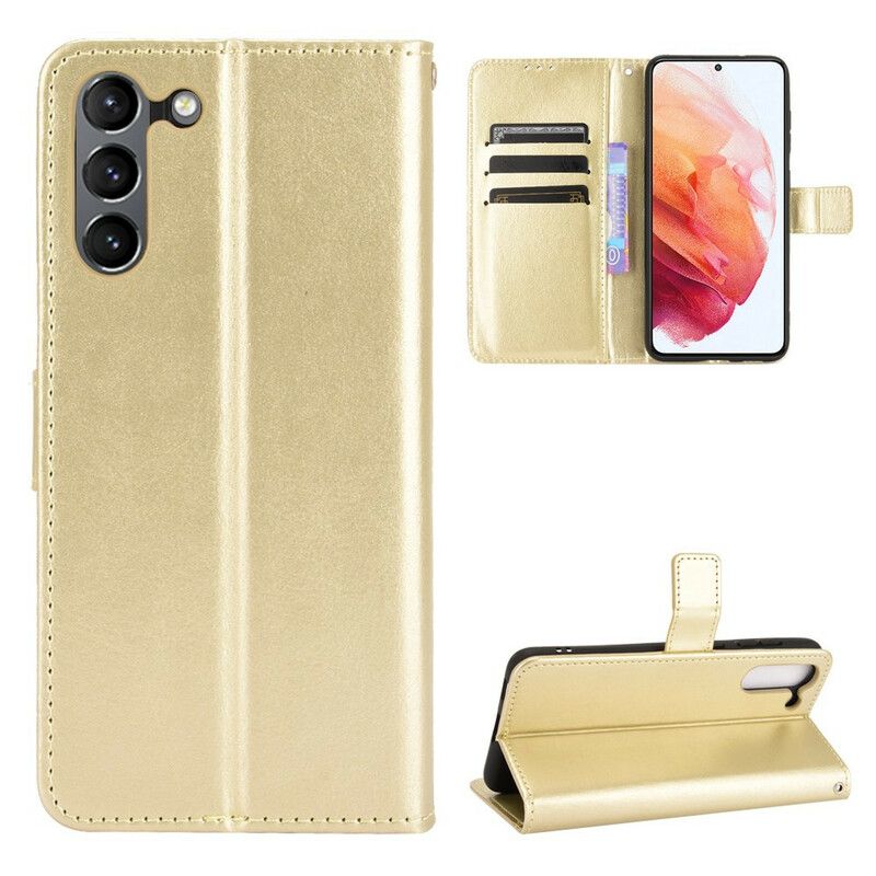 Flip Kotelot Samsung Galaxy S21 Fe Flashy Faux Leather Suojakuori