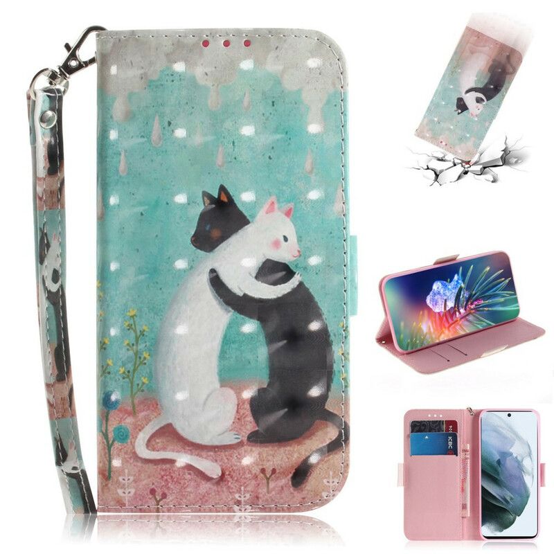 Flip Kotelot Samsung Galaxy S21 Fe Friends Strong Cats