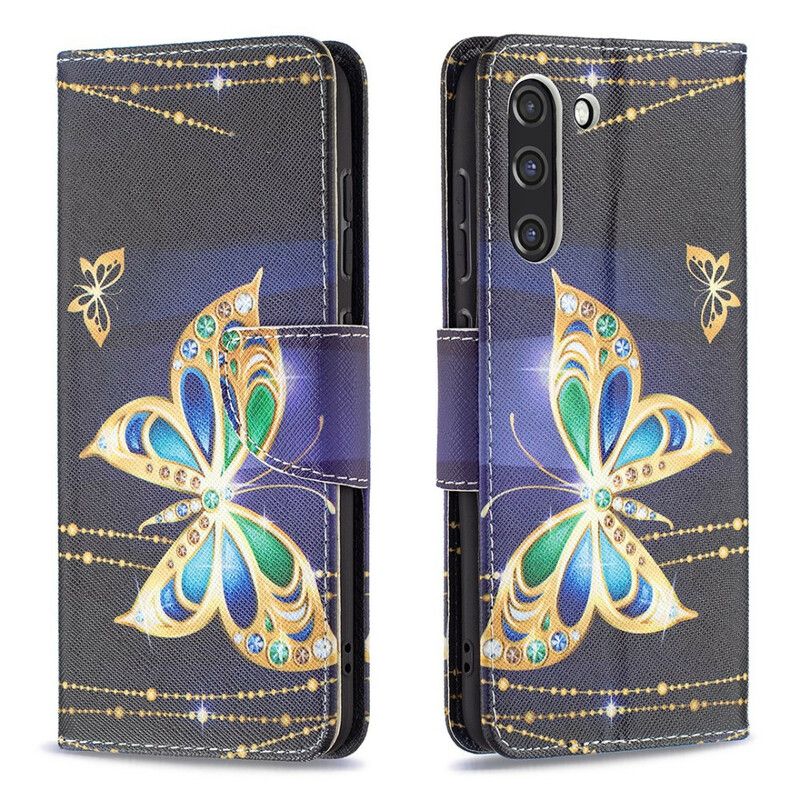 Flip Kotelot Samsung Galaxy S21 Fe Golden Butterfly