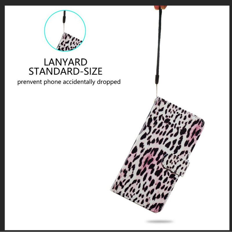 Flip Kotelot Samsung Galaxy S21 Fe Leopard Print Suojakuori