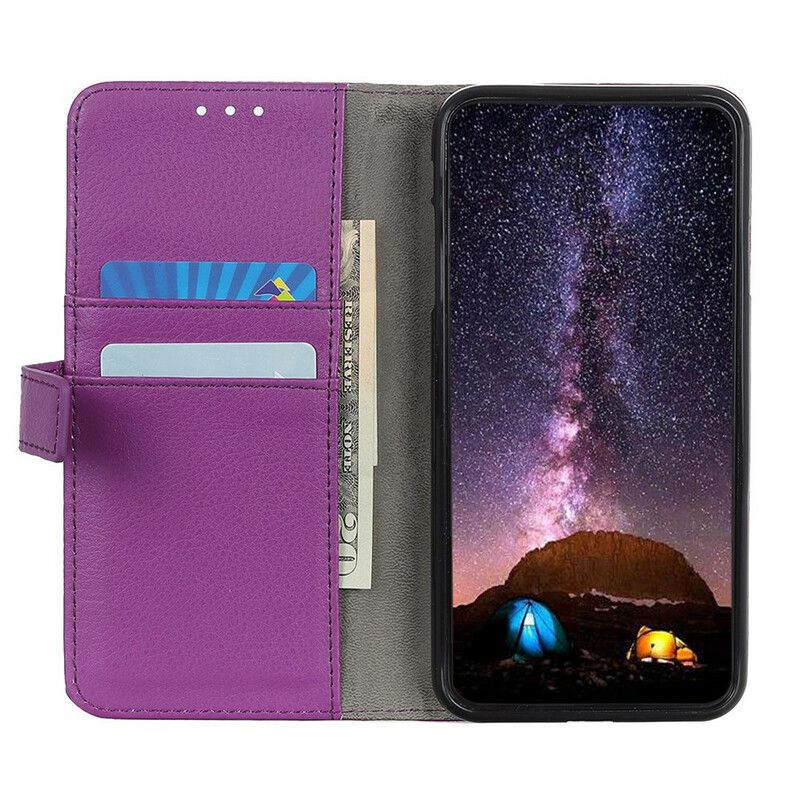 Flip Kotelot Samsung Galaxy S21 Fe Litchi Premium Faux Leather