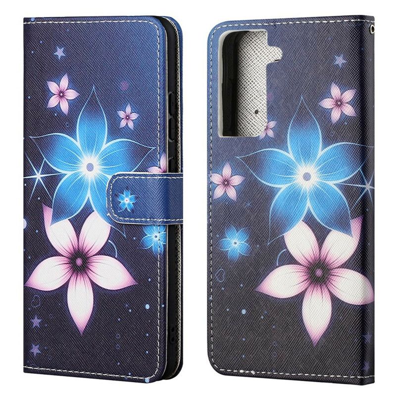 Flip Kotelot Samsung Galaxy S21 Fe Lunar Strappy Flowers