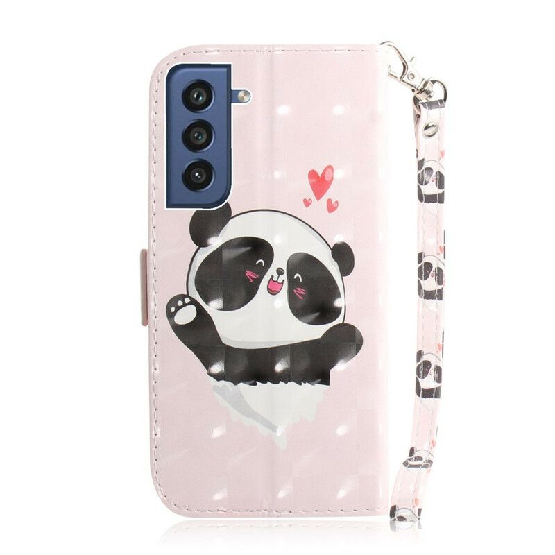 Flip Kotelot Samsung Galaxy S21 Fe Panda Love Strappy