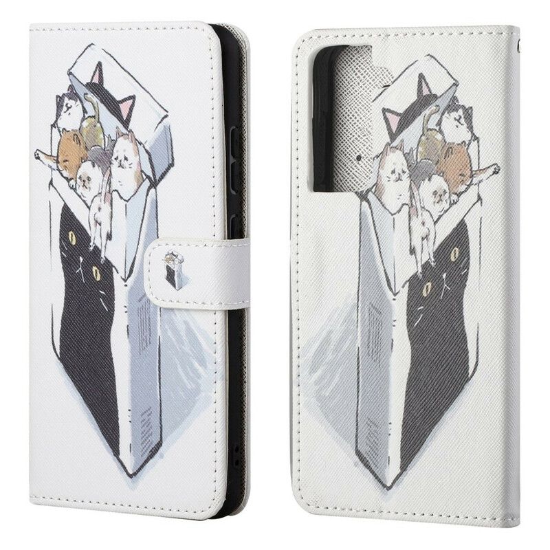 Flip Kotelot Samsung Galaxy S21 Fe Shipping Thong Cats Suojakuori