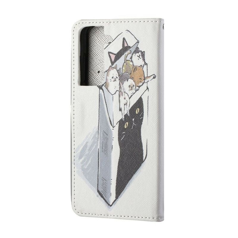 Flip Kotelot Samsung Galaxy S21 Fe Shipping Thong Cats Suojakuori