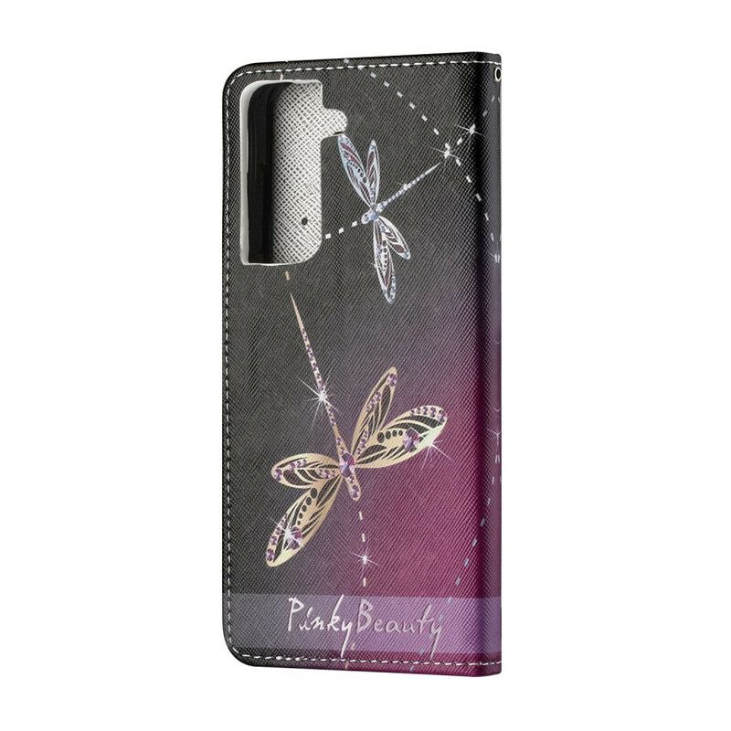 Flip Kotelot Samsung Galaxy S21 Fe Strappy Dragonflies