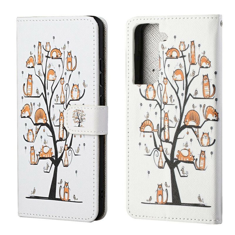 Kotelot Samsung Galaxy S21 Fe Funky Cats Strappy