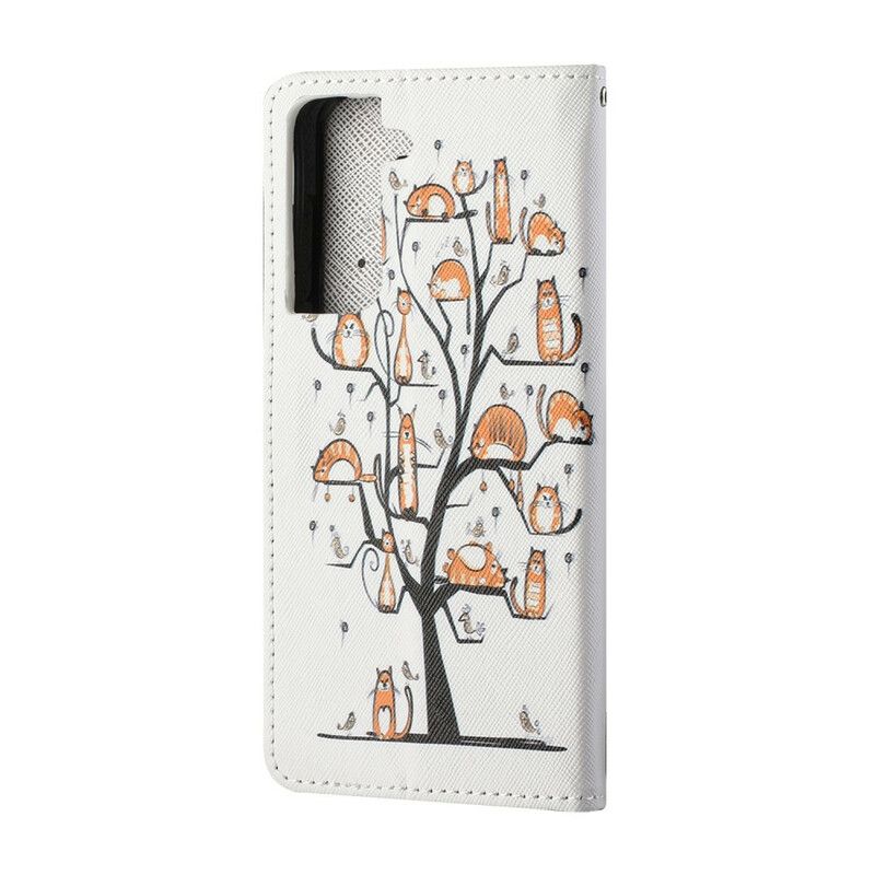 Kotelot Samsung Galaxy S21 Fe Funky Cats Strappy