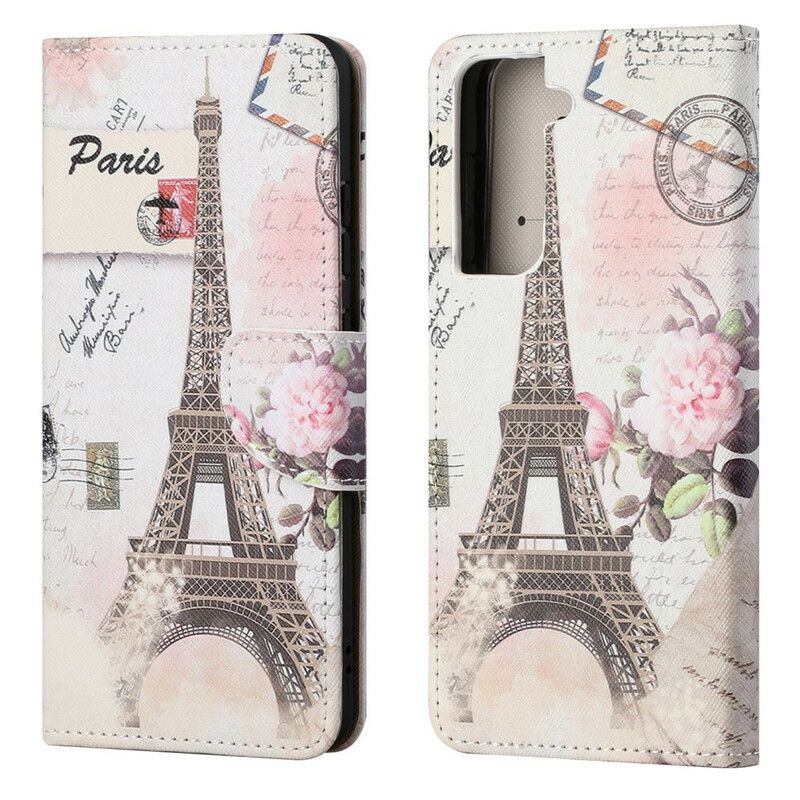 Kotelot Samsung Galaxy S21 Fe Retro Eiffel-torni