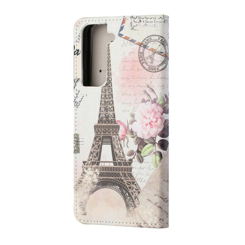 Kotelot Samsung Galaxy S21 Fe Retro Eiffel-torni