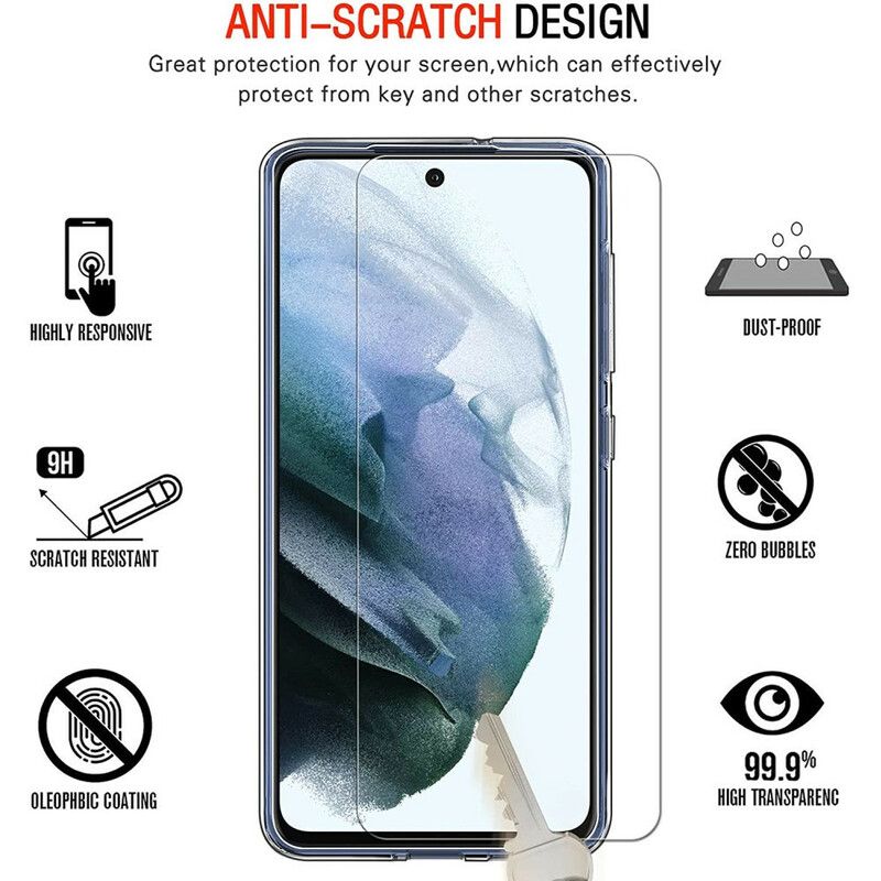 Kuori Case Samsung Galaxy S21 Fe Puhelinkuoret Kotelo Ja Karkaistu Lasinäyttö