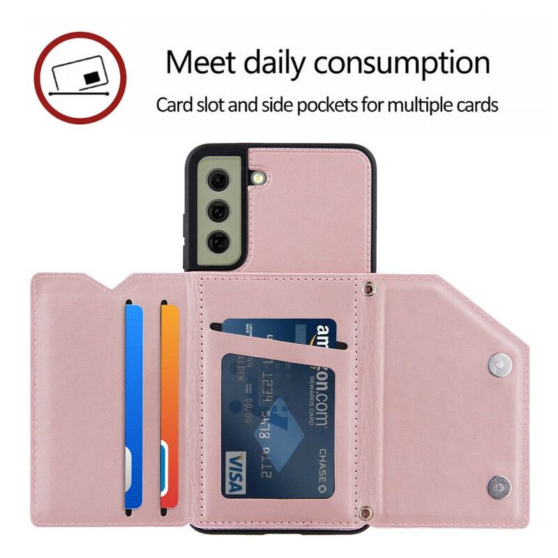 Kuori Case Samsung Galaxy S21 Fe Puhelinkuoret Multi-card Hands-free-pidike Ja Nauha