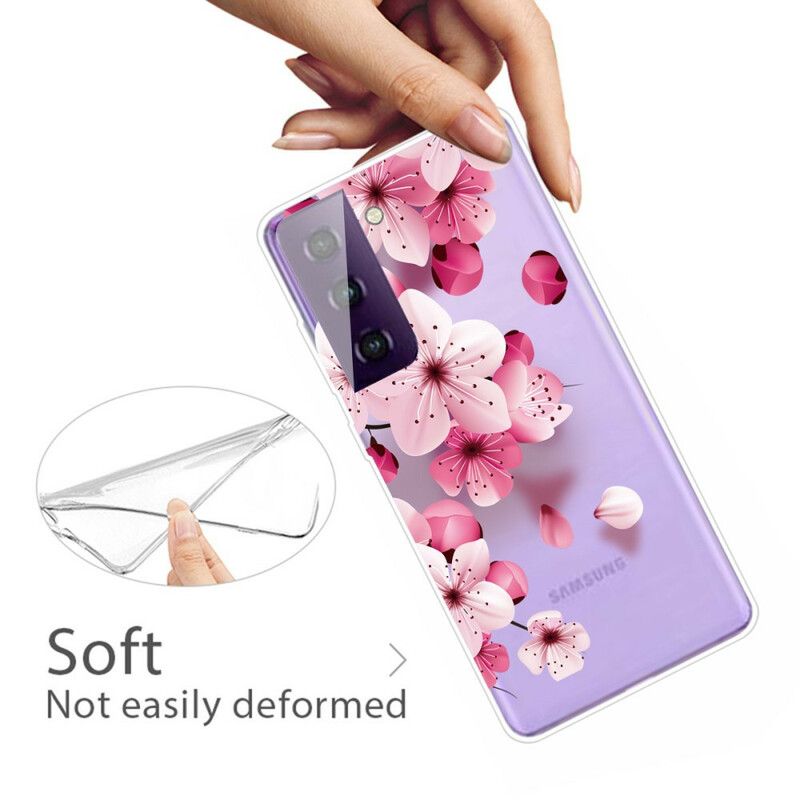 Kuori Case Samsung Galaxy S21 Fe Puhelinkuoret Pienet Vaaleanpunaiset Kukat