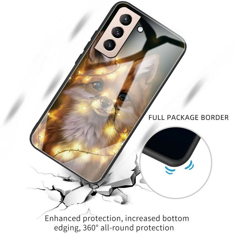 Kuori Case Samsung Galaxy S21 Fe Puhelinkuoret Tempered Glass Fox