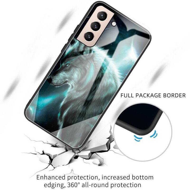 Kuori Case Samsung Galaxy S21 Fe Puhelinkuoret Tempered Glass Wolf