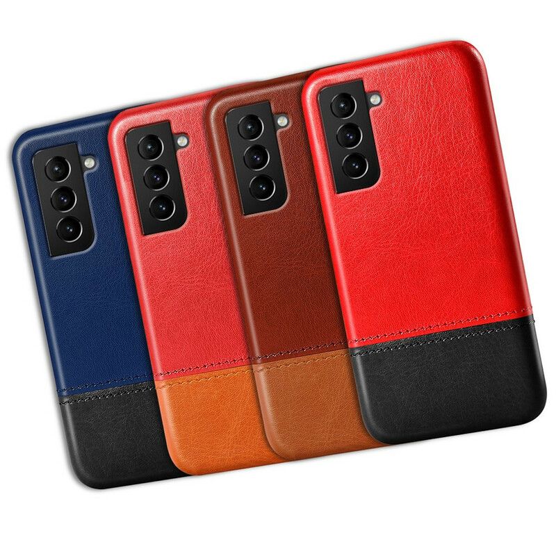 Kuori Samsung Galaxy S21 Fe Bicolor Leather Effect Ksq Suojakuori