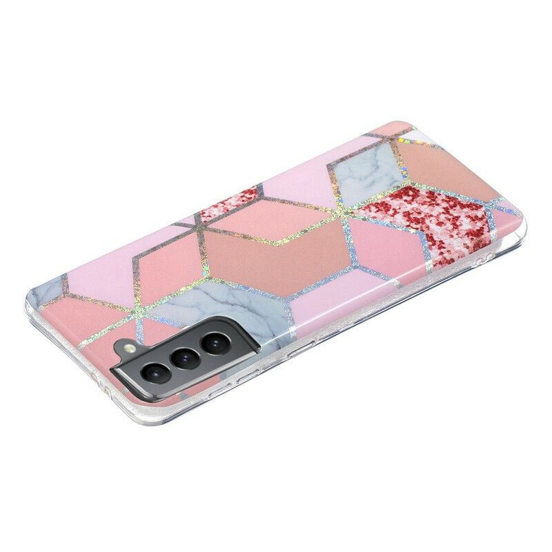 Kuori Samsung Galaxy S21 Fe Glitter Design Marble