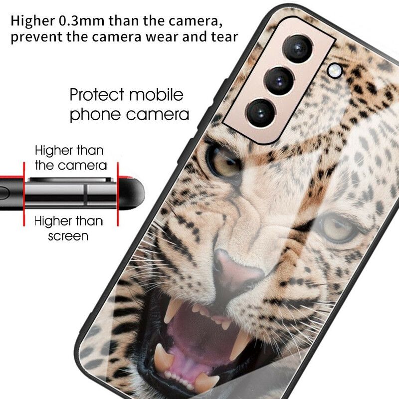 Kuori Samsung Galaxy S21 Fe Leopard Tempered Glass