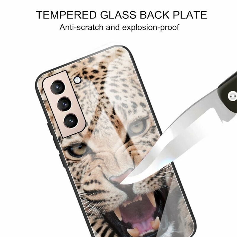 Kuori Samsung Galaxy S21 Fe Leopard Tempered Glass