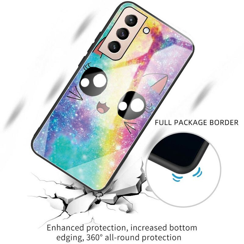 Kuori Samsung Galaxy S21 Fe Tempered Glass Cat Suojakuori