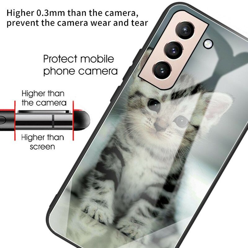 Kuori Samsung Galaxy S21 Fe Tempered Glass Kitten Suojakuori