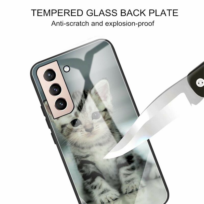 Kuori Samsung Galaxy S21 Fe Tempered Glass Kitten Suojakuori