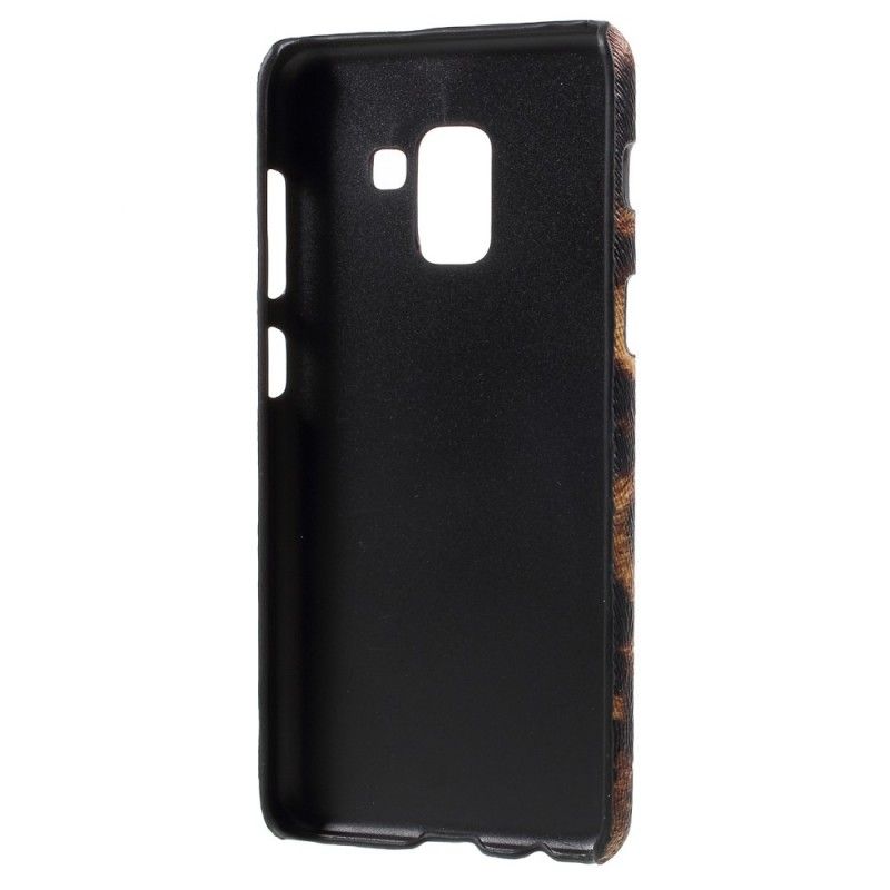 Case Kuoret Samsung Galaxy A8 Ruskea Valkoinen Puhelinkuoret Leopardi