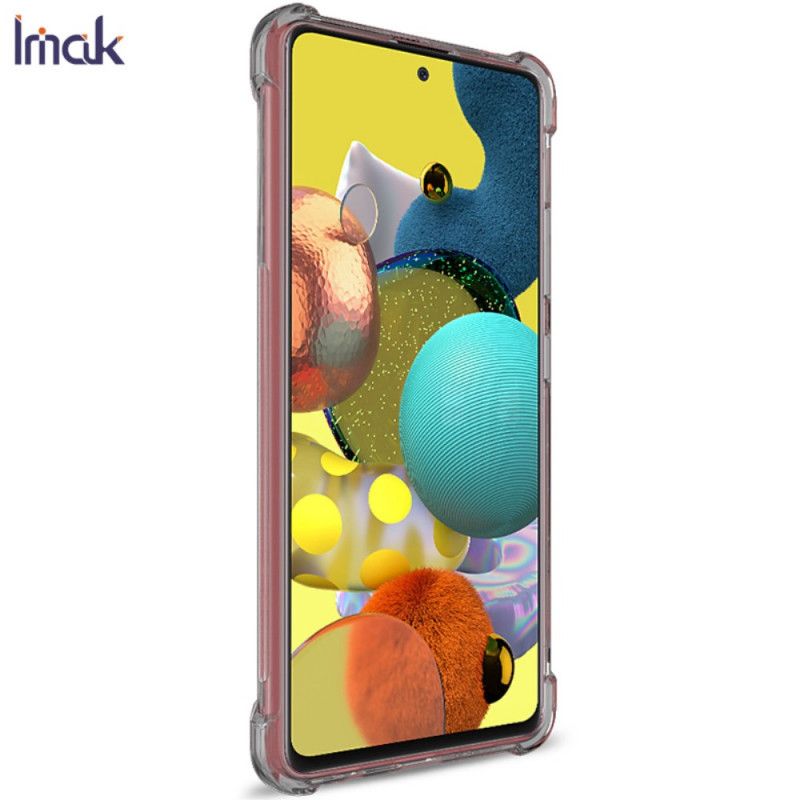 Case Kuoret Samsung Galaxy A51 5G Läpinäkyvä Musta Puhelinkuoret Imak Silkkinen