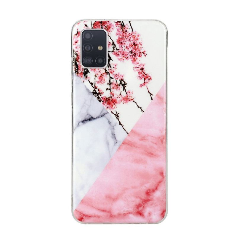 Case Kuoret Samsung Galaxy A51 5G Puhelinkuoret Marmoroitu Luumu Kukkii