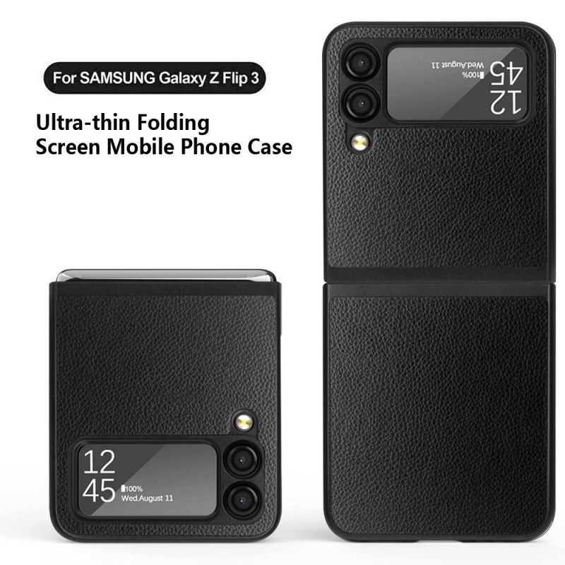 Kuori Samsung Galaxy Z Flip 3 5g Litchi Leather Style 2 Kpl