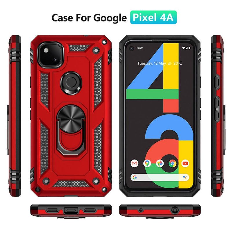 Case Kuoret Google Pixel 4a Punainen Musta Puhelinkuoret Premium-Rengas