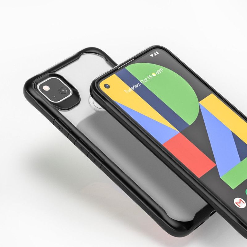 Kuori Google Pixel 4a Punainen Musta Viistetty Reuna-Hybridi