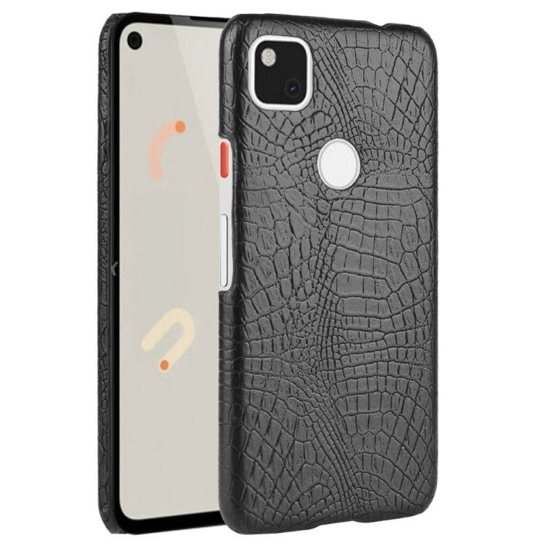 Kuori Google Pixel 4a Valkoinen Musta Krokotiilin Ihovaikutus