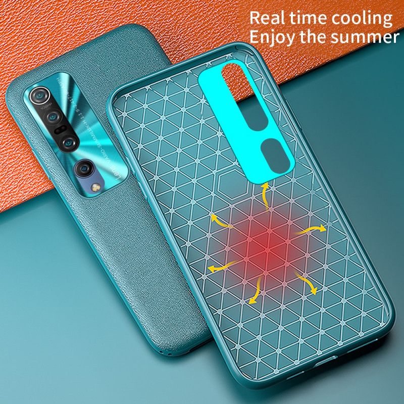 Case Kuoret Xiaomi Mi 10 / 10 Pro Oranssi Musta Puhelinkuoret Hybridinahkaefekti